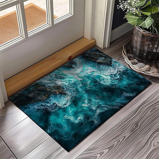 Beach View Doormat Kitchen Mat Floor Mat Non-Slip Area Rug Oil Proof Rug Indoor Outdoor Mat Bedroom Decor Bathroom Mat Entrance Rug