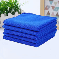 5pcs Car towels ultra-fine fiber car towels car towels glass towels kitchen small square towels absorbent car wash towels widely used for cleaning blue towels