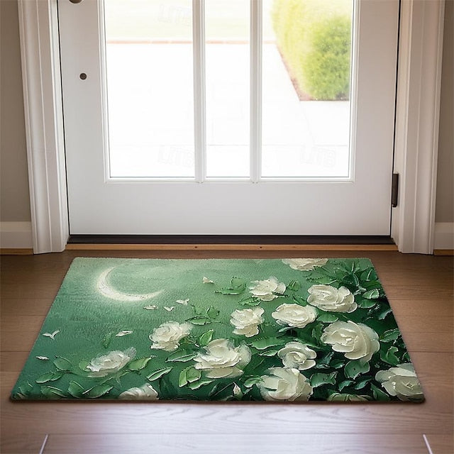 Daisy Flowers Doormat Kitchen Mat Floor Mat Non-Slip Area Rug Oil Proof Rug Indoor Outdoor Mat Bedroom Decor Bathroom Mat Entrance Rug