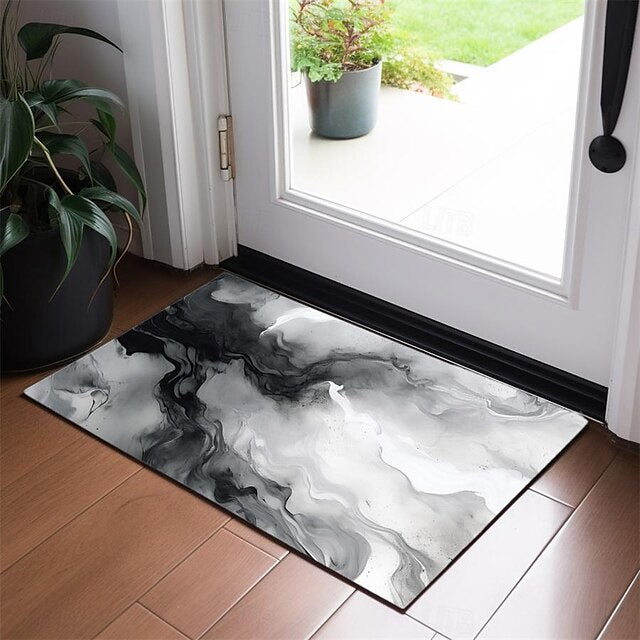 Marble Pattern Doormat Floor Mats Washable Rugs Kitchen Mat Non-Slip Oil Proof Rug Indoor Outdoor Mat Bedroom Decor Bathroom Mat Entrance Rug