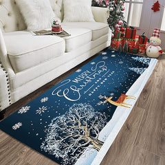 Christmas Decorations Tree Area Rug Non Slip Xmas Floor Mat Bedside Livingroom Bedroom Indoor Outdoor