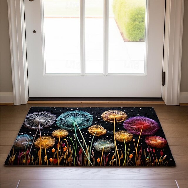 Dandelion Doormat Kitchen Mat Floor Mat Non-Slip Area Rug Oil Proof Rug Indoor Outdoor Mat Bedroom Decor Bathroom Mat Entrance Rug