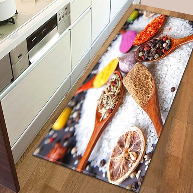 Spices Area Rug Kitchen Mat Non-Slip Oil Proof Floor Mat Livingroom Rug Indoor Outdoor Mat Bedroom Decor Bathroom Mat Entrance Rug Door Mat