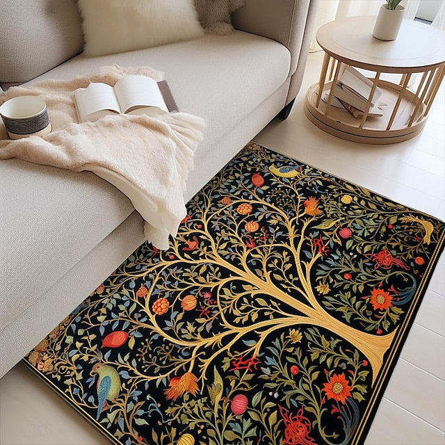 Inspired by William Morris Area Rug Kitchen Mat Non-Slip Oil Proof Floor Mat Livingroom Rug Indoor Outdoor Mat Bedroom Decor Bathroom Mat Entrance Rug Door Mat Bird Tree of Life