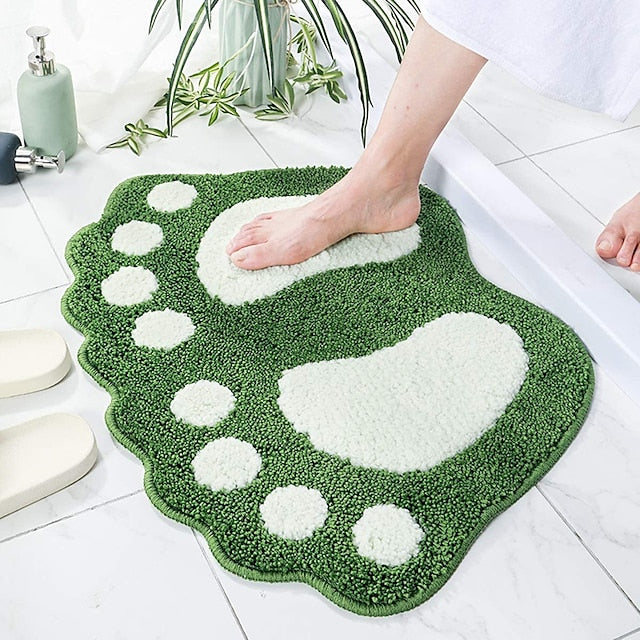 Bath Mat Non-slip Bathroom Rugs Mats Water Absorbent Non-Slip Mat Used in Bathroom, Shower, Room, Etc.Soft Flocking Bath Mat Machine Washable Bath Mat Bathroom Mat