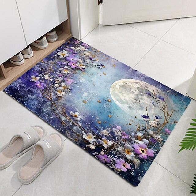 Purple Landscape Doormat Floor Mats Washable Rugs Kitchen Mat Non-Slip Oil Proof Rug Indoor Outdoor Mat Bedroom Decor Bathroom Mat Entrance Rug