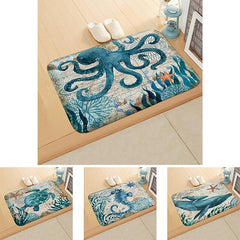 Sea Turtles Doormat,Floor mats Washable Rugs Kitchen Mat Welcome Mats Outdoor, Front Door Rug Outdoor Entrance, Rubber Mats Outside for Entryway, Patio, High Traffic Areas