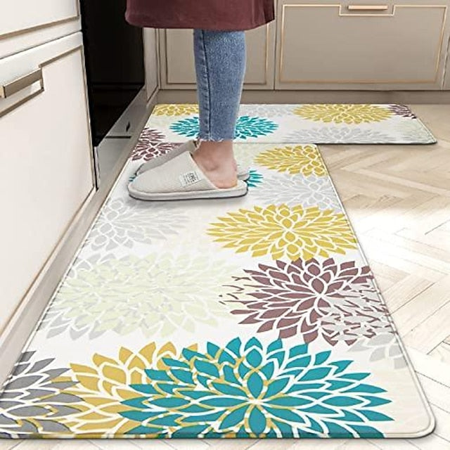 Anti Fatigue Kitchen Rug Non Slip Kitchen Mats Floor Mat Cushioned Area Rugs Waterproof Comfort Standing Mat Runner for Kitchen