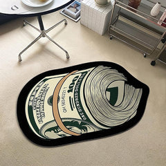 Dollar Bill Rug Art Money Creative Carpet Cozy Soft Bedroom Carpets Bedside Rugs Living Room Decoration Rug Non-Slip Absorbent Floor Mats