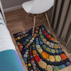 Quilting Art Dots Area Rug Kitchen Mat Non-Slip Oil Proof Floor Mat Livingroom Rug Indoor Outdoor Mat Bedroom Decor Bathroom Mat Entrance Rug Door Mat