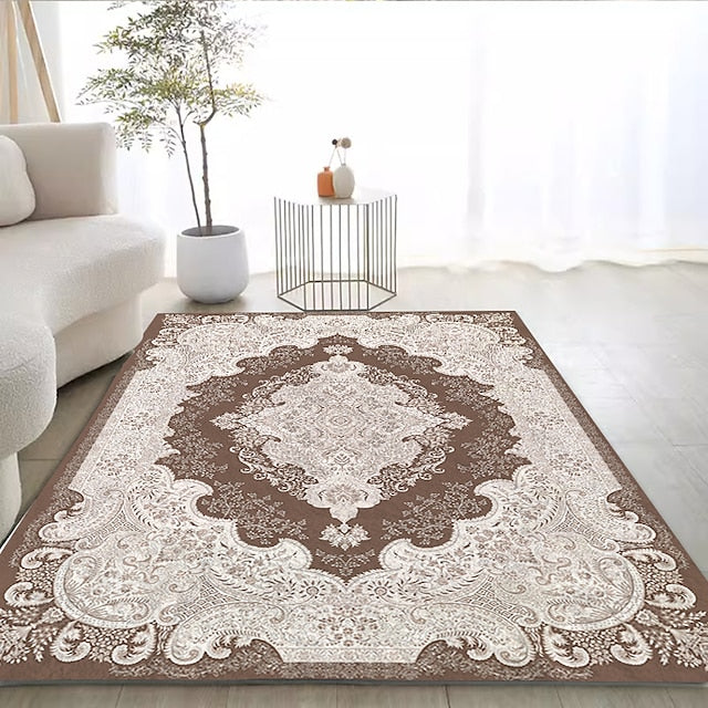 Bohemian Imitaiton Wool Area Rug Kitchen Mat Non-Slip Oil Proof Floor Mat Livingroom Rug Indoor Outdoor Mat Bedroom Decor Bathroom Mat Entrance Rug Door Mat