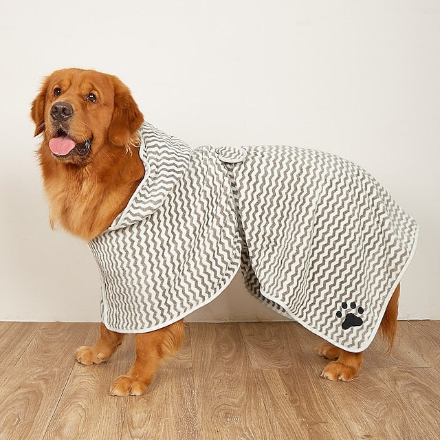 Dog Cat Bath Towel Dog Dry Robe Fashion Casual Winter Breathable Soft Washable Comfortable Outdoor Casual Daily Pool Dog Clothing for Corgi Dachshund Pomeranian Baby Pet Papillon