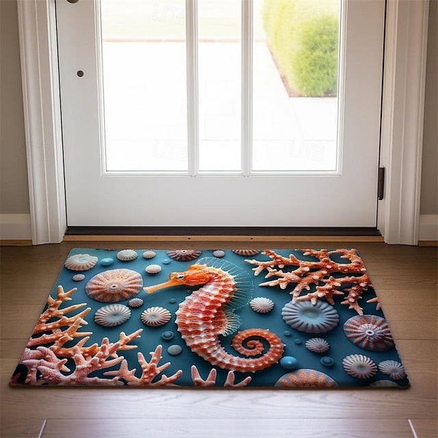 Octopus Doormat Kitchen Mat Floor Mat Non-Slip Area Rug Oil Proof Rug Indoor Outdoor Mat Bedroom Decor Bathroom Mat Entrance Rug