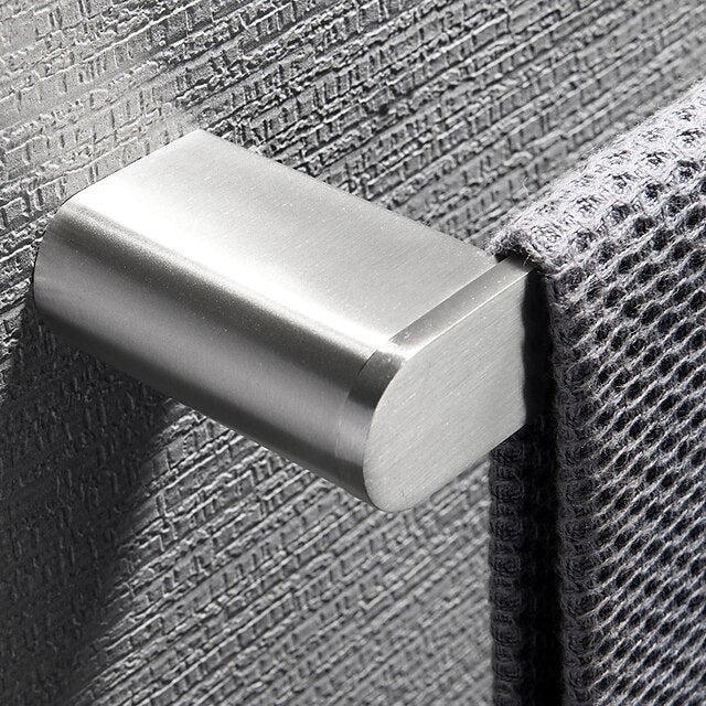 Bathroom Hardware Accessory Set -Towel Bar Toilet Paper Holder Robe Hook-Stainless Steel Low Carbon Steel Metal Wall Mounted