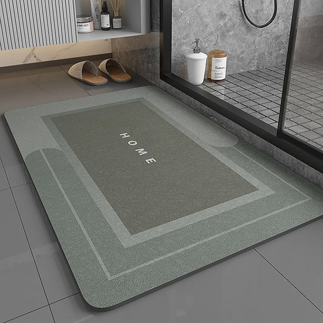 Diatomaceous Earth Bath Mat Super Absorbent Toilet Door Quick-Drying Foot Mat Entry Door Mat Non-Slip Mat