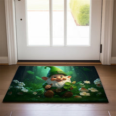 Saint Patrick's Day Doormat Floor Mats Washable Rugs Kitchen Mat Non-Slip Oil Proof Rug Gnome Indoor Outdoor Mat Bedroom Decor Bathroom Mat Entrance Rug