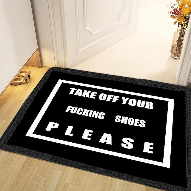 Character Words Doormat Kitchen Mat Floor Mat Non-Slip Area Rug Oil Proof Rug Indoor Outdoor Mat Bedroom Decor Bathroom Mat Entrance Rug