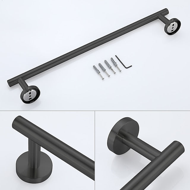 Wall Mounted Towel Rail, Bath Accessories Thicken Stainless Steel Shower Towel Rack for Bathroom, Towel Holder 30-60cm