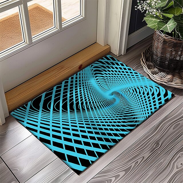 3D Vortex Doormat Kitchen Mat Floor Mat Non-Slip Area Rug Oil Proof Rug Indoor Outdoor Mat Bedroom Decor Bathroom Mat Entrance Rug Optical Illusion