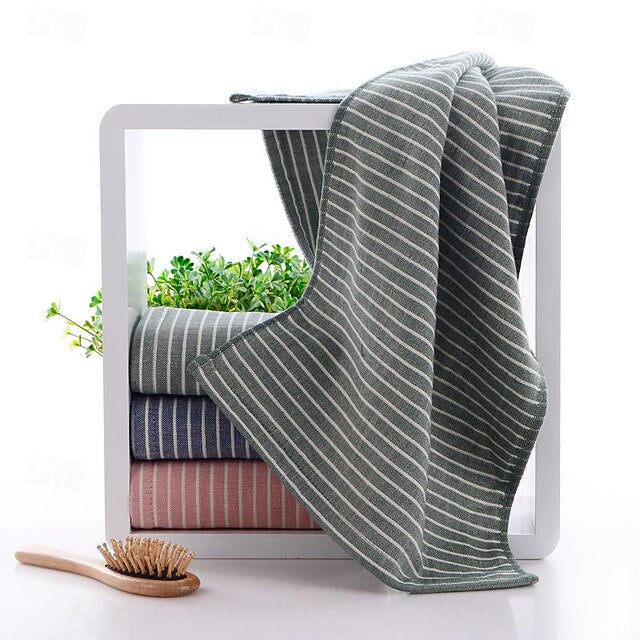 32 Strands Japanese Checkered Cotton Gauze Towel Terry Fabric Absorbent Face Towel Adult Couple Face Towel