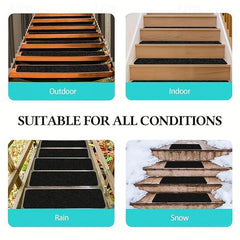 Stair Tread Carpet,Stair Runner Carpet,Self-Adhesive/Velcro Patch Staircase Mats Rug, Stair Pads Step Protectors, Removable Washable Step Floor Rugs For Home Staircase Decoration