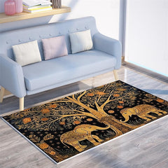 Boho Elephants Area Rug Kitchen Mat Non-Slip Oil Proof Floor Mat Livingroom Rug Indoor Outdoor Mat Bedroom Decor Bathroom Mat Entrance Rug Door Mat