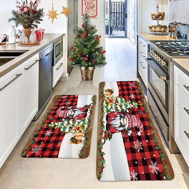 Christmas Decorations Area Rug Kitchen Mat Non-Slip Oil Proof Floor Mat Livingroom Rug Indoor Outdoor Mat Bedroom Decor Bathroom Mat Entrance Rug Door Mat