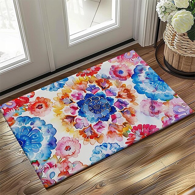 3D Flower Doormat Kitchen Mat Floor Mat Non-Slip Area Rug Oil Proof Rug Indoor Outdoor Mat Bedroom Decor Bathroom Mat Entrance Entryway Rug