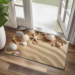 Beach Shells Doormat Kitchen Mat Floor Mat Non-Slip Area Rug Oil Proof Rug Indoor Outdoor Mat Bedroom Decor Bathroom Mat Entrance Rug