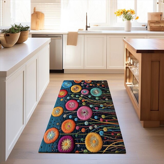 Deadlion Quilting Area Rug Kitchen Mat Non-Slip Oil Proof Floor Mat Livingroom Rug Indoor Outdoor Mat Bedroom Decor Bathroom Mat Entrance Rug Door Mat