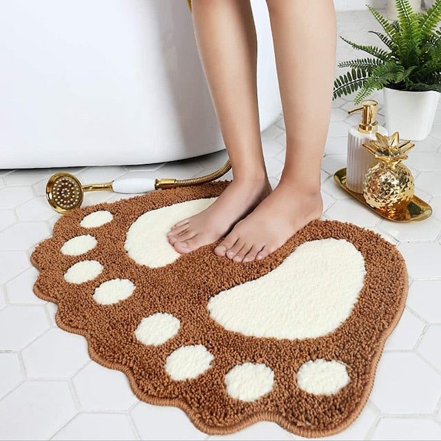 Bath Mat Non-slip Bathroom Rugs Mats Water Absorbent Non-Slip Mat Used in Bathroom, Shower, Room, Etc.Soft Flocking Bath Mat Machine Washable Bath Mat Bathroom Mat