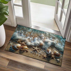 Beach Shells Doormat Kitchen Mat Floor Mat Non-Slip Area Rug Oil Proof Rug Indoor Outdoor Mat Bedroom Decor Bathroom Mat Entrance Rug