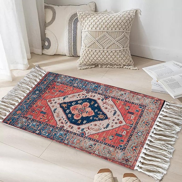 Woven Bohemian Mandala Doormat Kitchen Mat Floor Mat Non-Slip Area Rug Oil Proof Rug Indoor Outdoor Mat Bedroom Decor Bathroom Mat Entrance Rug