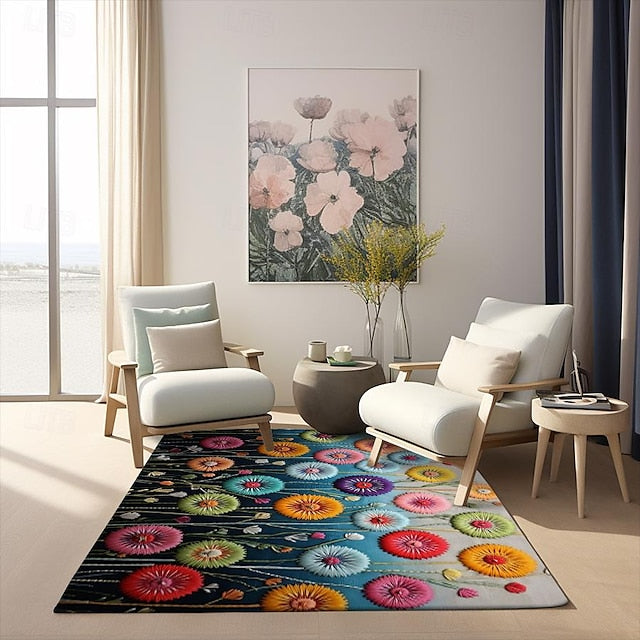 Deadlion Quilting Area Rug Kitchen Mat Non-Slip Oil Proof Floor Mat Livingroom Rug Indoor Outdoor Mat Bedroom Decor Bathroom Mat Entrance Rug Door Mat