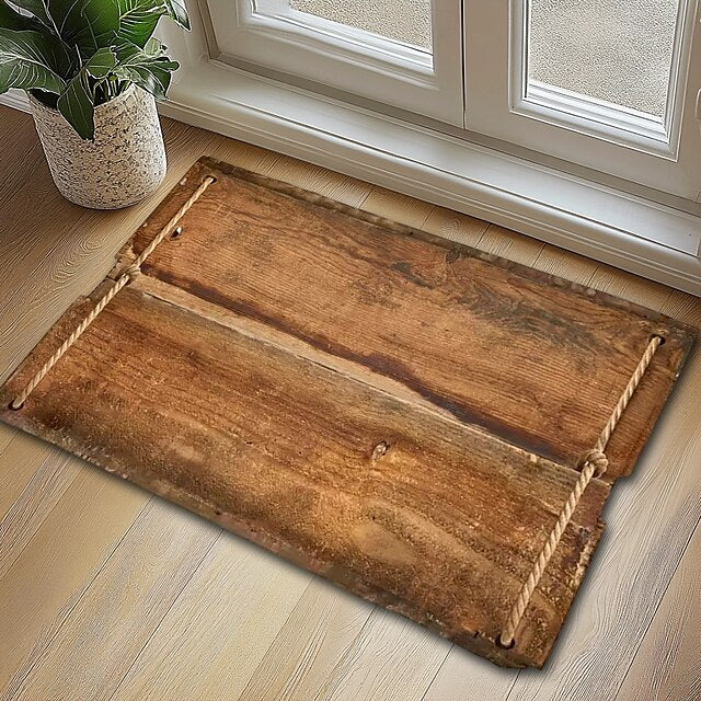 Door Mat Floor Mat Non Slip Ring of Tree 3D Trunk Wooden Log Print Area Rug Bath Mat Waterasorb for Indoor Outdoor Patio Bedroom Kitchen Office