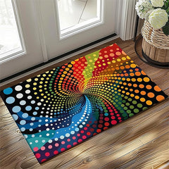 Pride Month LGBTQ LGBT Pointillism Rainbow Doormat Kitchen Mat Floor Mat Non-Slip Area Rug Oil Proof Rug Indoor Outdoor Mat Bedroom Decor Bathroom Mat Entrance Entreyway Rug