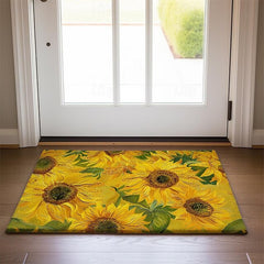 Autumn Sunflowers Doormat Kitchen Mat Floor Mat Non-Slip Area Rug Oil Proof Rug Indoor Outdoor Mat Bedroom Decor Bathroom Mat Entrance Rug