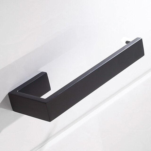 Matte Black Towel Rail 304 Stainless Steel Towel Bar, Mirror Polished, Brushed Wall Mounted Bathroom & Kitchen