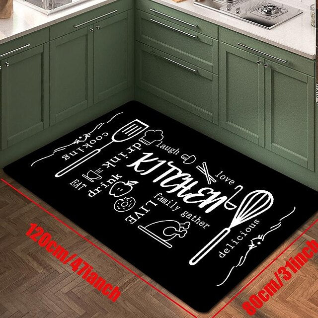 Modern Kitchen Rug Entrance Door Mat Decoration Living Room Rug Home Bedroom Bedside Corridor Floor Bathroom Non-Slip Floor Mat