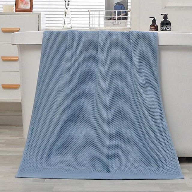 Waffle Style 100% Cotton Bath Towel, Lightweight, Breathable, Absorbent, And Quick Drying Japanese Honeycomb Bath Towel Multi Colors