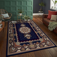 Area Rug Carpet Exotic Ethnic Style Floor Mat American Persian Multicolored Flowers in Retro Style Living Room Hotel Homestay Home Bedroom Full Carpet