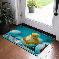 Breaking Egg Easter Doormat Floor Mats Washable Rugs Kitchen Mat Non-Slip Oil Proof Rug Indoor Outdoor Mat Bedroom Decor Bathroom Mat Entrance Rug