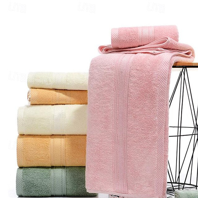 100% Bamboo Fiber Soft And Absorbent Solid Color Hand Towel Or Face Towel For Home Bathroom