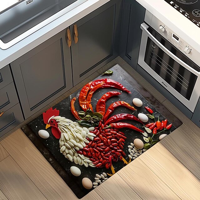 Fish Meat Doormat Kitchen Mat Floor Mat Non-Slip Area Rug Oil Proof Rug Indoor Outdoor Mat Bedroom Decor Bathroom Mat Entrance Rug