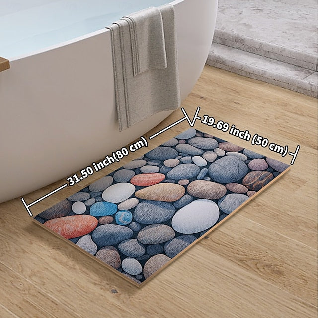 Bathroom Bath Mats Novelty Absorbent Bathroom Rug Polyester Non Slip