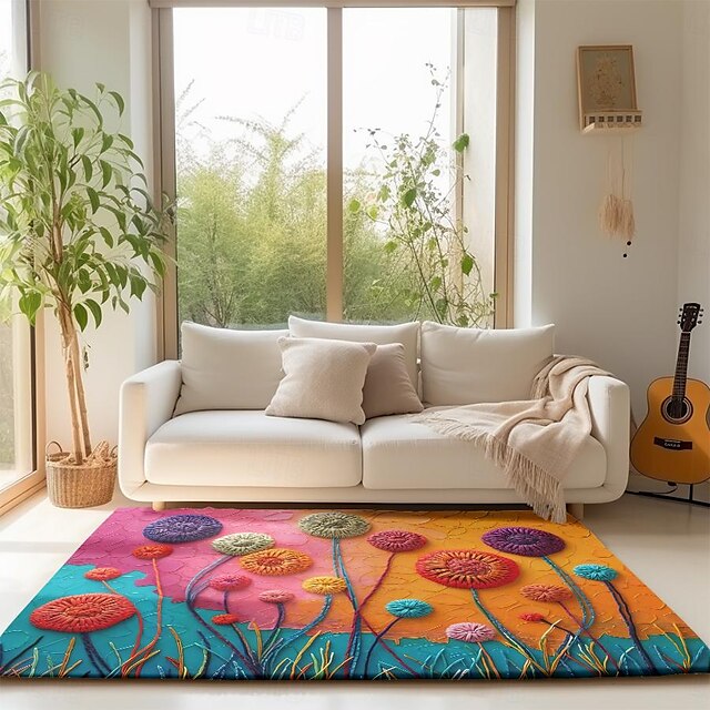 Deadlion Quilting Area Rug Kitchen Mat Non-Slip Oil Proof Floor Mat Livingroom Rug Indoor Outdoor Mat Bedroom Decor Bathroom Mat Entrance Rug Door Mat