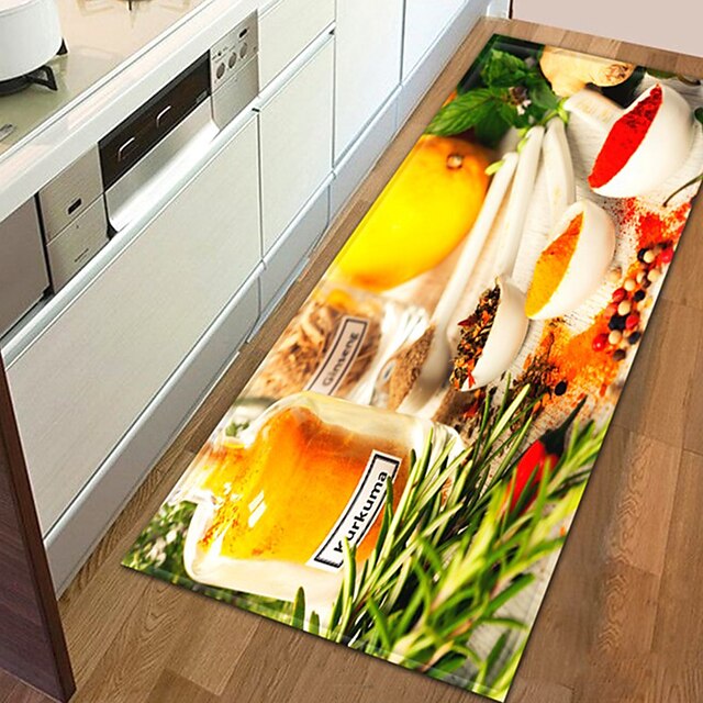 Spices Area Rug Kitchen Mat Non-Slip Oil Proof Floor Mat Livingroom Rug Indoor Outdoor Mat Bedroom Decor Bathroom Mat Entrance Rug Door Mat