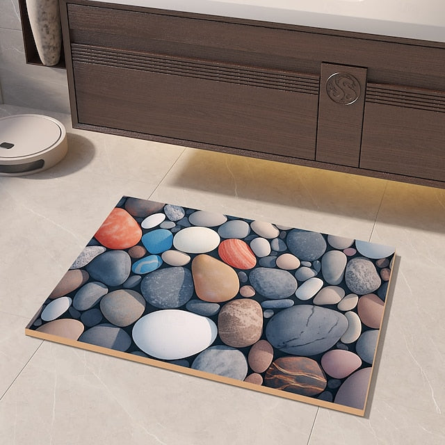 Bathroom Bath Mats Novelty Absorbent Bathroom Rug Polyester Non Slip