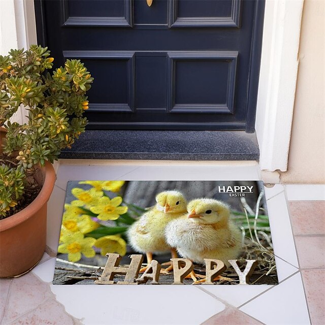 Breaking Egg Easter Doormat Floor Mats Washable Rugs Kitchen Mat Non-Slip Oil Proof Rug Indoor Outdoor Mat Bedroom Decor Bathroom Mat Entrance Rug