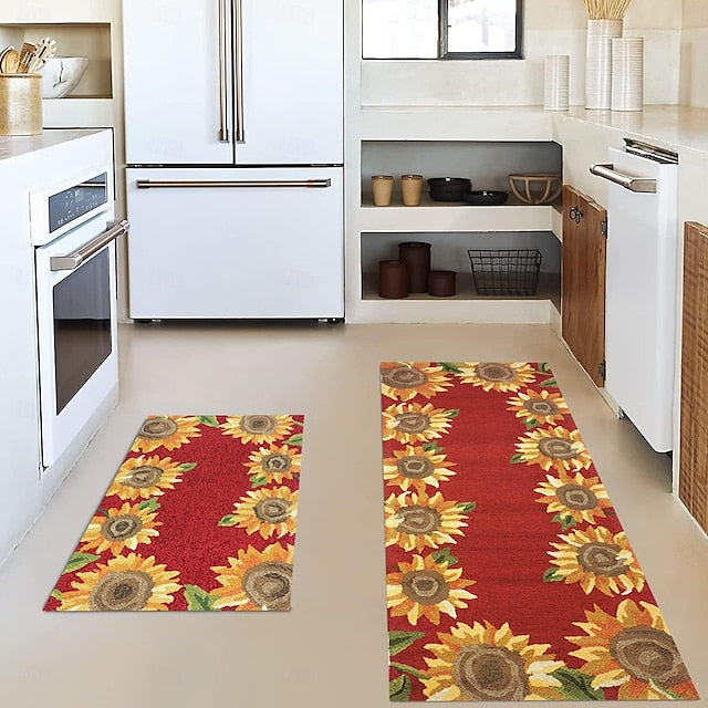 Farmhouse Chicken Area Rug Kitchen Mat Non-Slip Oil Proof Floor Mat Livingroom Rug Indoor Outdoor Mat Bedroom Decor Bathroom Mat Entrance Rug Door Mat